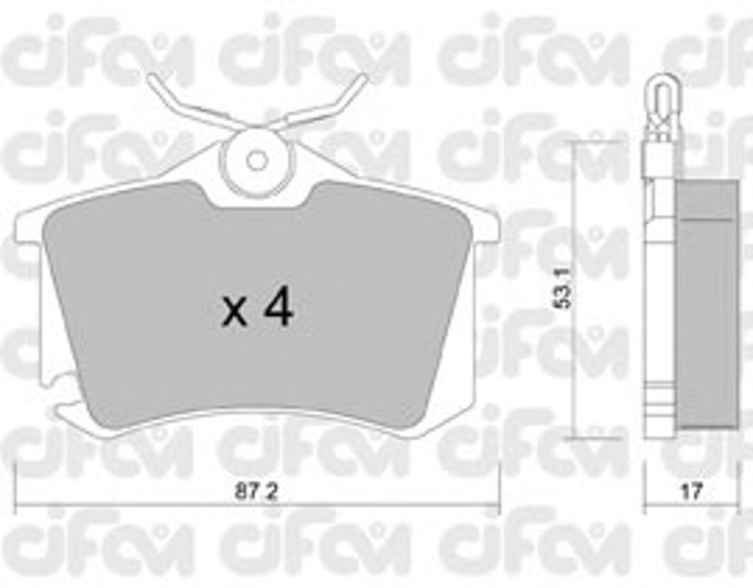 Колодки тормозные дисковые CIFAM 822-100-5