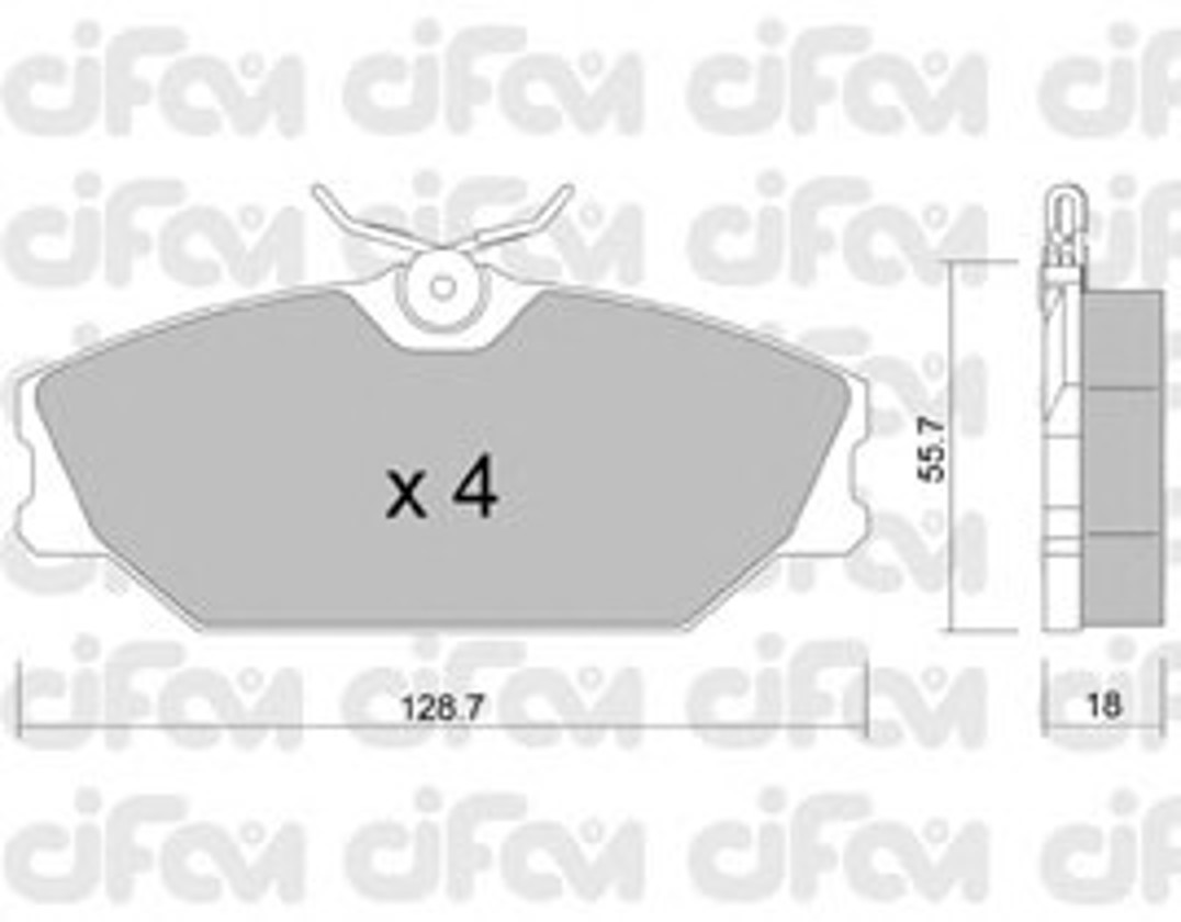 Комплект тормозных колодок дисковый тормоз CIFAM 822-142-2