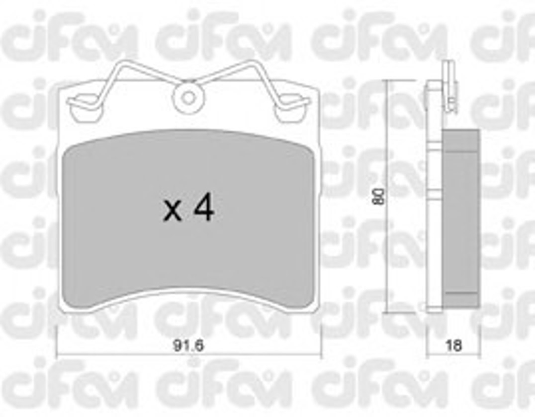 Колодки тормозные дисковые CIFAM 822-163-0