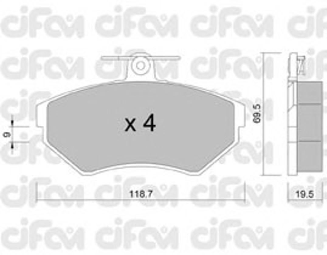 Колодки тормозные дисковые CIFAM 822-215-0