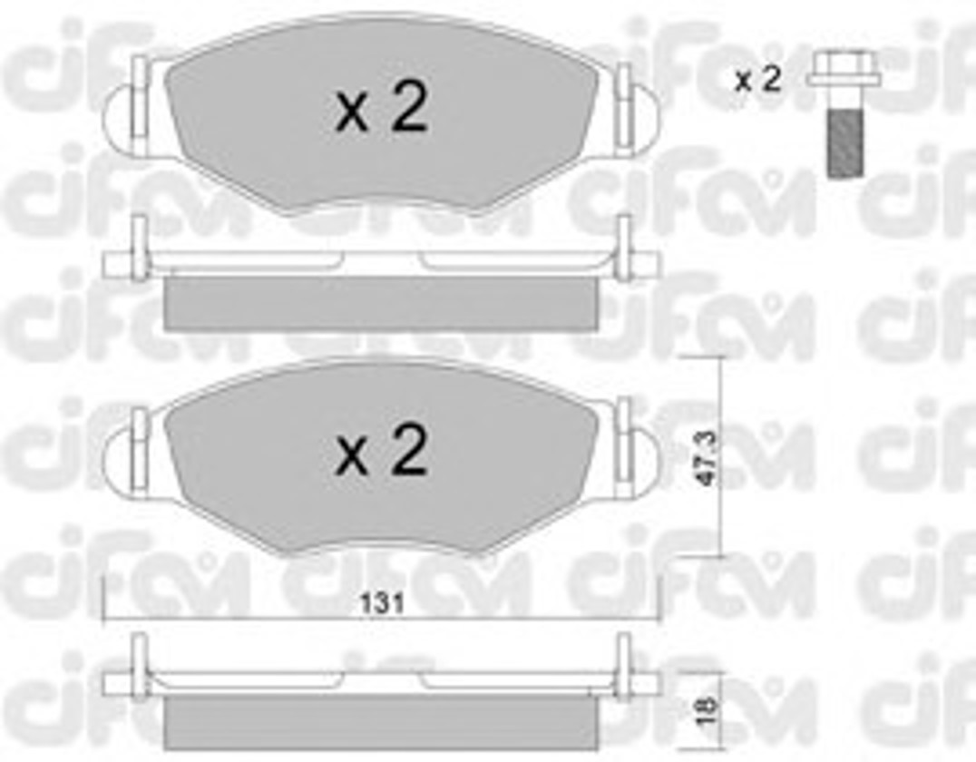 Комплект тормозных колодок дисковый тормоз CIFAM 822-254-1