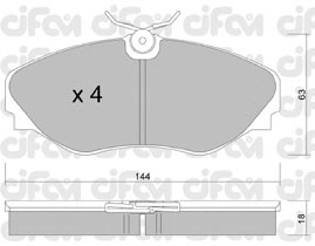 Колодки тормозные дисковые CIFAM 822-338-0