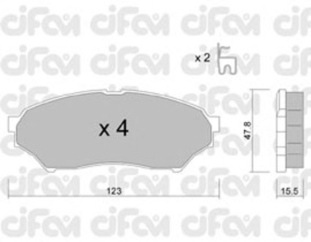 Комплект тормозных колодок дисковый тормоз CIFAM 822-397-0