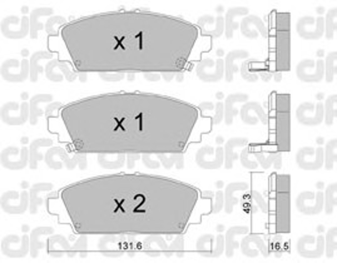 Колодки тормозные дисковые CIFAM 822-463-0