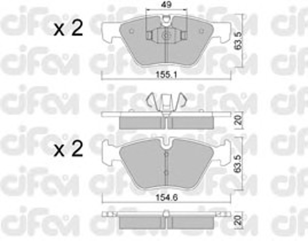 Колодки тормозные дисковые CIFAM 822-557-5