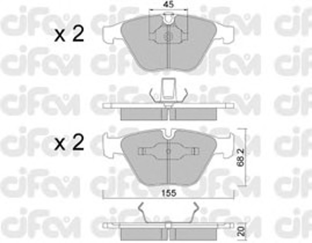 Колодки тормозные дисковые CIFAM 822-558-4