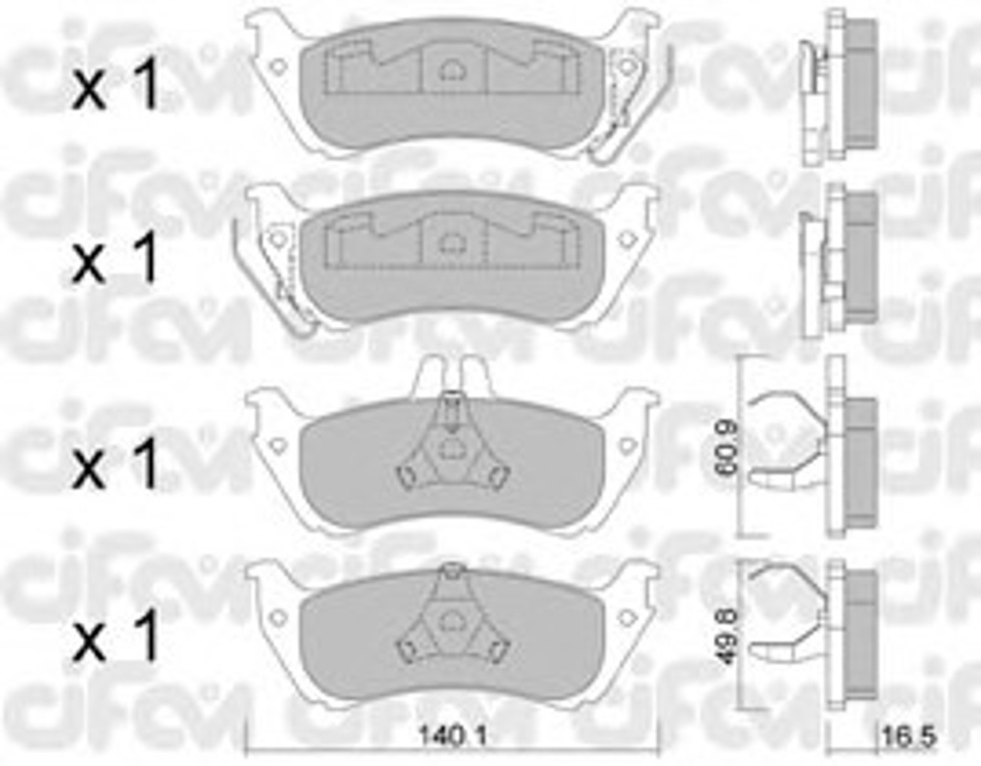Колодки тормозные дисковые CIFAM 822-570-1