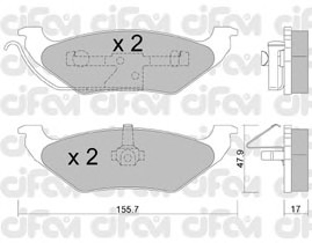 Колодки тормозные дисковые CIFAM 822-624-0