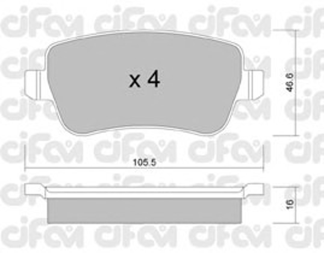 Колодки тормозные дисковые CIFAM 822-706-0