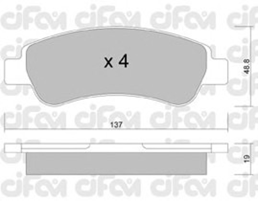 Колодки тормозные дисковые CIFAM 822-710-0