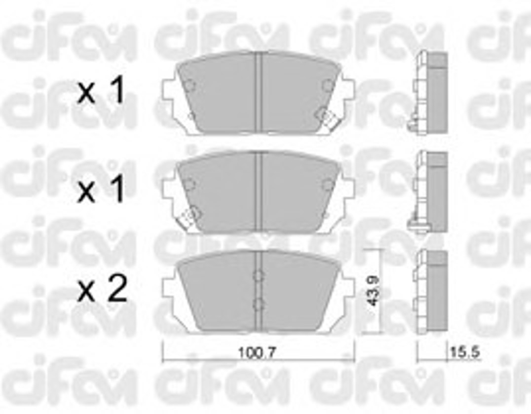 Колодки тормозные дисковые CIFAM 822-784-0
