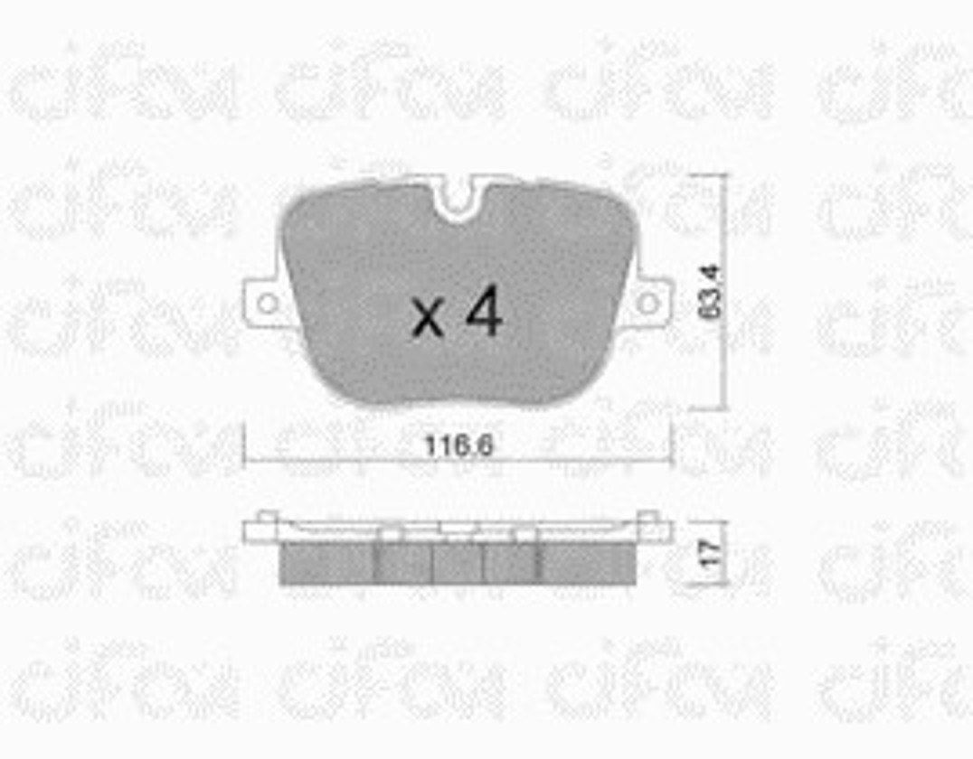 Колодки тормозные дисковые CIFAM 822-837-0