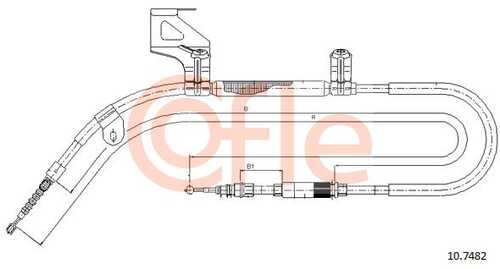 Трос стояночного тормоза COFLE 92.10.7482