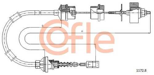 Трос сцепления citroen jumper ds-tds 1.9 03- COFLE 92.1172.8