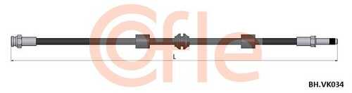 Шланг тормозной передн vw sharan 95- COFLE 92.BH.VK034