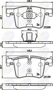 Тормозные колодки COMLINE CBP02149