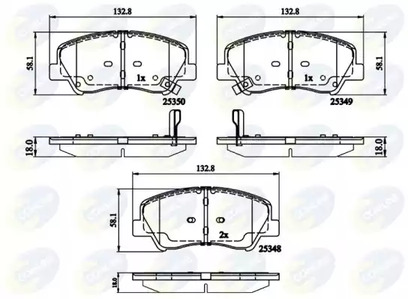 Колодки пер COMLINE CBP32040