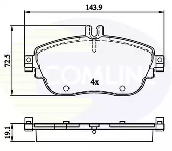 Колодки пер COMLINE CBP32208