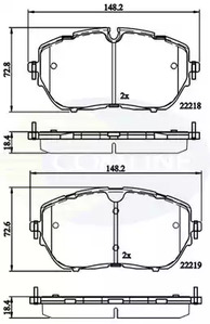 Колодки pgt 308 ii 13- COMLINE CBP02260