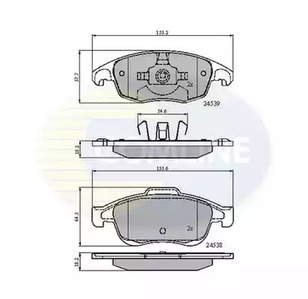 Комплект тормозных колодок дисковый тормоз COMLINE CBP01719
