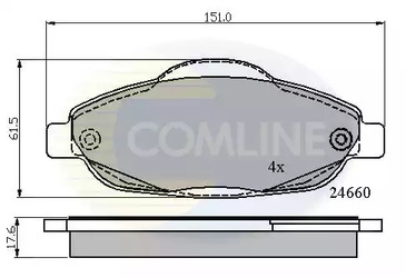 Колодки тормозные дисковые COMLINE CBP01765