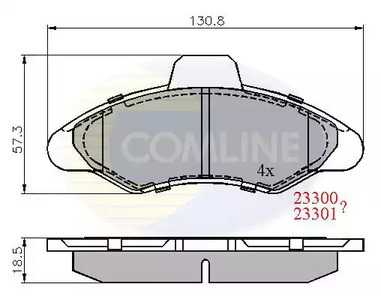 Комплект тормозных колодок дисковый тормоз comline