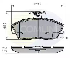 Комплект тормозных колодок дисковый тормоз COMLINE CBP0232