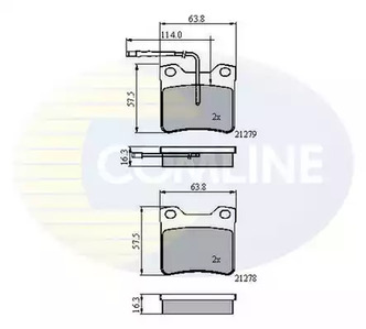 Колодки тормозные дисковые задние комплект COMLINE CBP11060