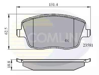 Комплект тормозных колодок дисковый тормоз COMLINE CBP01147