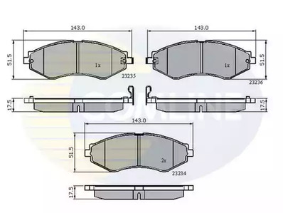 Колодки тормозные дисковые COMLINE CBP31189