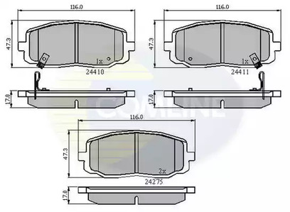 Колодки тормозные дисковые COMLINE CBP31319