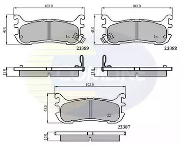 Колодки тормозные дисковые COMLINE CBP3822
