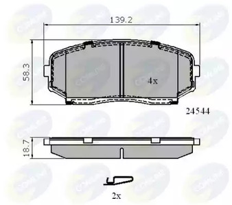 Колодки тормозные дисковые COMLINE CBP31724