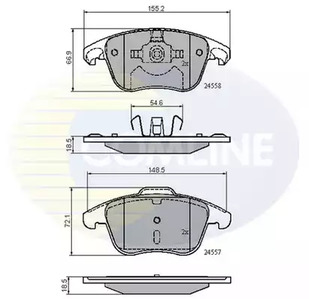 Комплект монтажный тормозных колодок COMLINE CBP01720