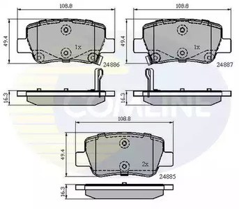 Колодки тормозные дисковые COMLINE CBP32026