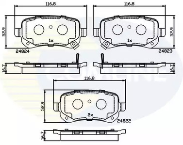Колодки тормозные дисковые COMLINE CBP36067