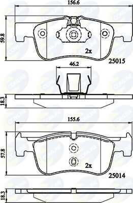 Тормозные колодки COMLINE CBP02148