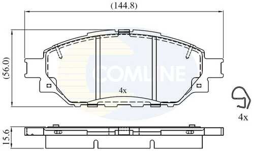 Колодки торм пер toyota hilux 15- COMLINE CBP02305