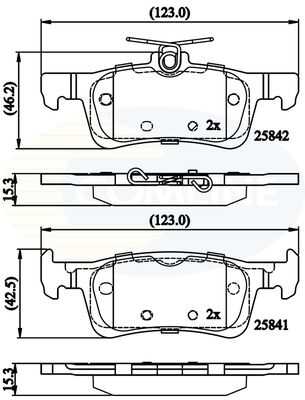 Тормозные колодки COMLINE CBP02335