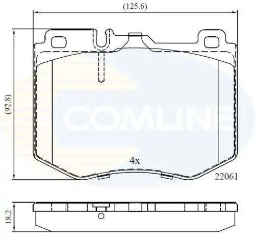 Колодки торм пер mercedes-benz c-class 14- e-class 16- COMLINE CBP02348