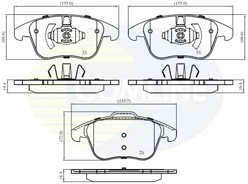 Колодки торм ford mondeo 14- COMLINE CBP02441