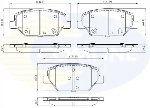 Колодки торм пер opel insignia 17- vauxhall insignia 17- COMLINE CBP32371
