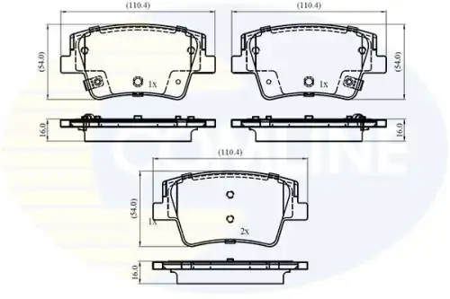 Колодки тормозные hyundai santa fe 18- COMLINE CBP32858