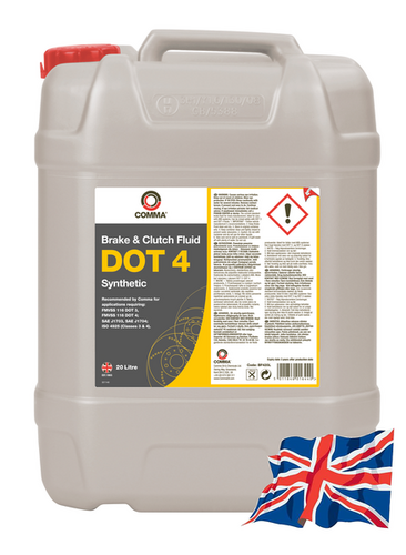 Тормозная жидкость синтетическая comma dot 4 20л. fmvss 116 dot 4 iso 4925 sae j-1704 до. COMMA BF420L