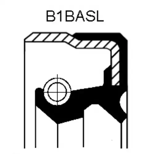 010 204 65c сальник хвостовика nbr 68x90x10 b1basl CORTECO 01020465B