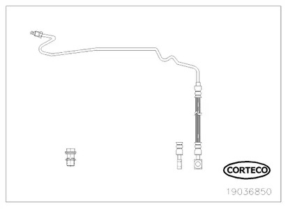Тормозной шланг CORTECO 19036850