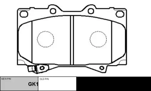 Gk1043 колодки дисковые передние