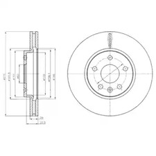 Диск тормозной DELPHI BG4191