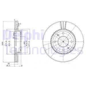 Тормозные диски DELPHI BG4013