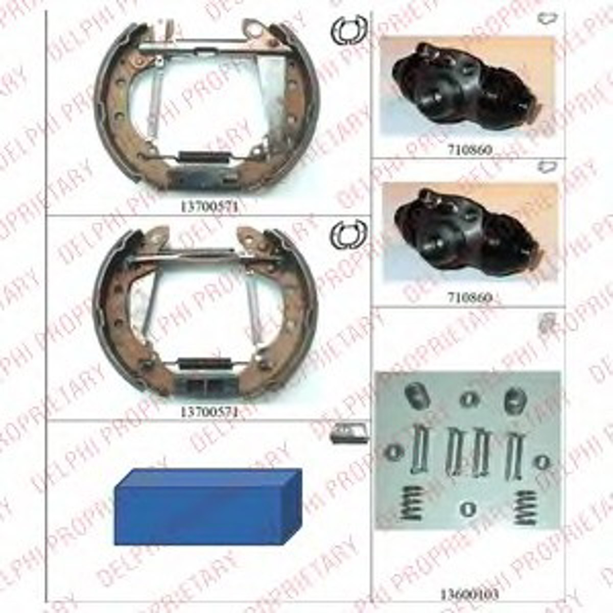 Комплект тормозных колодок DELPHI KP1059